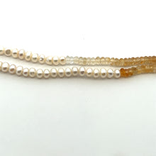 Natural Citrine & Pearl Elegant Gemstone Handmade Necklace