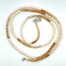 Natural Citrine & Pearl Elegant Gemstone Handmade Necklace