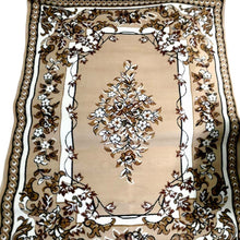 Persian Rectangle Carpet Beige Floral Textured  5.25x7ft Rug