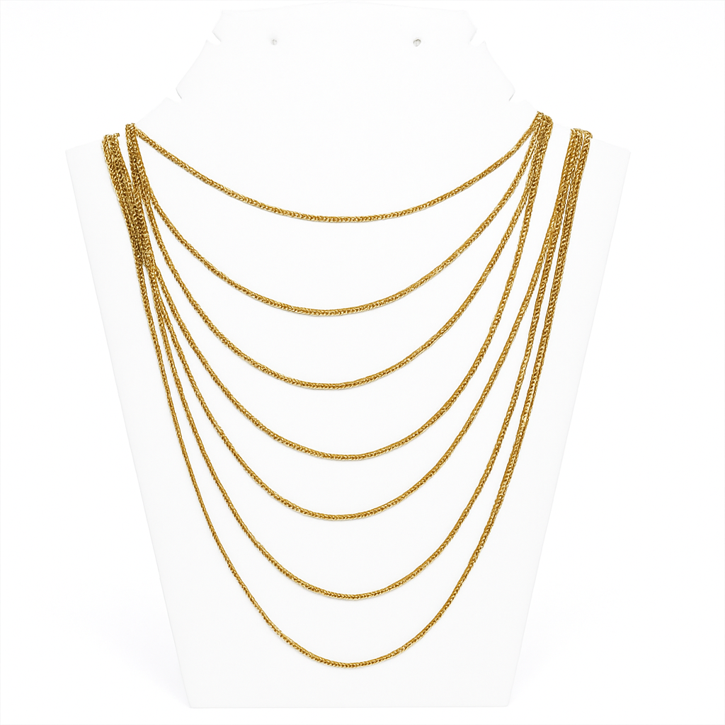 Multi-Layer Chain with Hoop 42-Inch Long Opera Necklace – Versatile Layered Fashion Jewelry