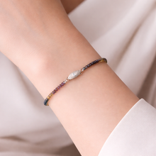 Natural Multi Tourmaline 3mm Faceted Rondelle Bracelet | 8 Inch Minimalist Gemstone Jewelry Gradient Style