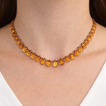Natural Citrine Briolette Drop Gemstone Necklace Jewelry