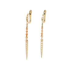 18K Yellow Gold Dangle Earring Jewelry Mounting