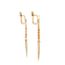 18K Yellow Gold Dangle Earring Jewelry Mounting