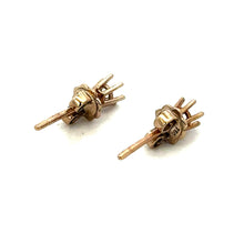 18K Yellow Gold Stud Earring Mounting