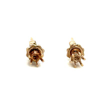 18K Yellow Gold Stud Earring Mounting