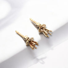 18K Yellow Gold Stud Earring Mounting