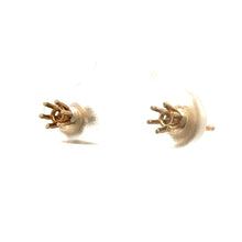 18K Yellow Gold Stud Earring Mounting