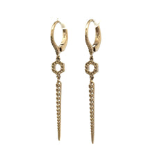 18K Yellow Gold Dangle Earring Mounting