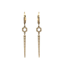 18K Yellow Gold Dangle Earring Mounting