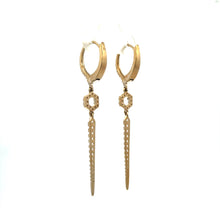 18K Yellow Gold Dangle Earring Mounting