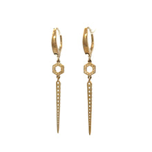 18K Yellow Gold Dangle Earring Mounting