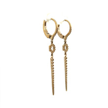 18K Yellow Gold Dangle Earring Mounting