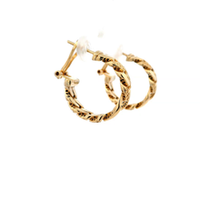 18K Yellow Gold Hoop Earring Jewelry Mounting