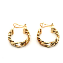 18K Yellow Gold Hoop Earring Jewelry Mounting