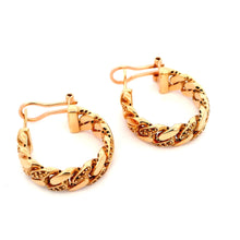 18K Yellow Gold Hoop Earring Mounting