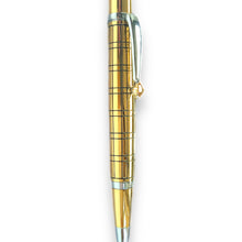 Royal Gold Handcrafted Writing Pen With Artistic Black Grid