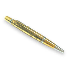 Royal Gold Handcrafted Writing Pen With Artistic Black Grid