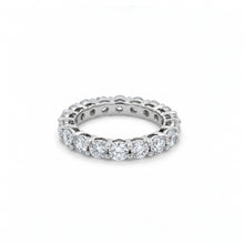 18K White Gold Natural Diamond Eternity Ring | Classic Stackable Wedding Band | Timeless Elegance