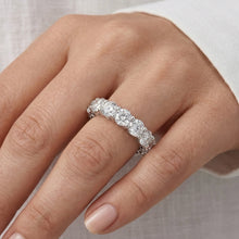 18K White Gold Natural Diamond Eternity Ring | Classic Stackable Wedding Band | Timeless Elegance