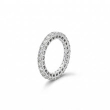18K White Gold Natural Round Diamond Full Eternity Ring | 2.6mm Stackable Wedding Band