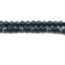 Natural Black Obsidian Plain Ball Volcanic Gemstone Necklace