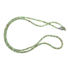 Natural Emerald Rondelle Facet Cut Bead Pastel Color Precious Necklace