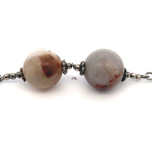 Brown Jasper 12mm Ball Plain Dangle Gemstone Earrings