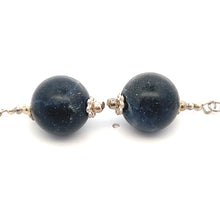 Deep Blue Sodalite 12mm Ball Plain Dangle Gemstone Earrings