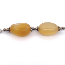 Yellow Chalcedony 16x11x8mm Tumble Plain Dangle Gemstone Earrings