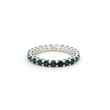 18K White Gold Natural Round Blue Sapphire 2.5mm Full Eternity Ring | Timeless Heirloom Jewelry