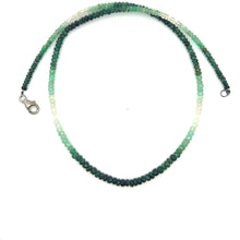 Handmade Necklace Natural Shaded Emerald Gemstone Beaded May Birthstone Jewelry
