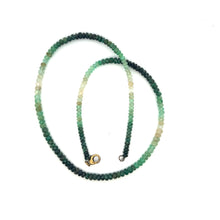Natural Handmade Necklace Shaded Emerald Gemstone Beaded May Birthstone Jewelry