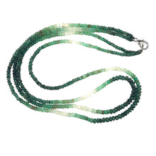 Natural Shaded Emerald Rondelle Facet Cut Beads Precious Necklace