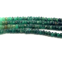 Natural Shaded Emerald Rondelle Facet Cut Beads Precious Necklace