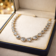 14K Yellow Gold Natural Diamond Polki Necklace in Classic Layout – Delicate Chain and Traditional Jewelry