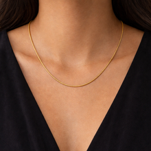 Gold Plated Snake Chain Necklace | Interlocked Granulated Bead Detail | Modern Unisex Style Jewelry
