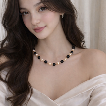 Natural Tourmaline & Pearl Gemstone Handmade Necklace