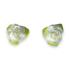 Handmade Earrings Fish Scales White Rose Jewelry