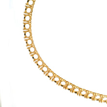 18K Yellow Gold Tennis Necklace Mounting