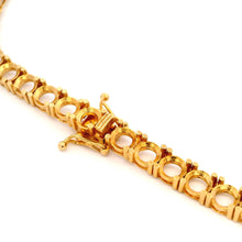 18K Yellow Gold Tennis Necklace Mounting