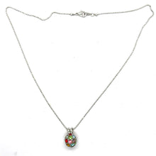 Colorful Rhinestone Ball Pendant Beaded Chain Necklace – Vibrant Sparkle Fashion Accessory
