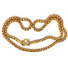 Gold Plated Box Flexi Chain Necklace Jewelry