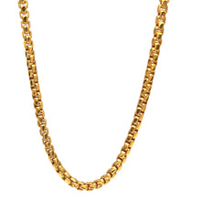 Gold Plated Box Flexi Chain Necklace Jewelry