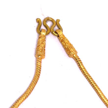 Gold plated Snake chain interlocked with granulated beads chain necklace Jewelry