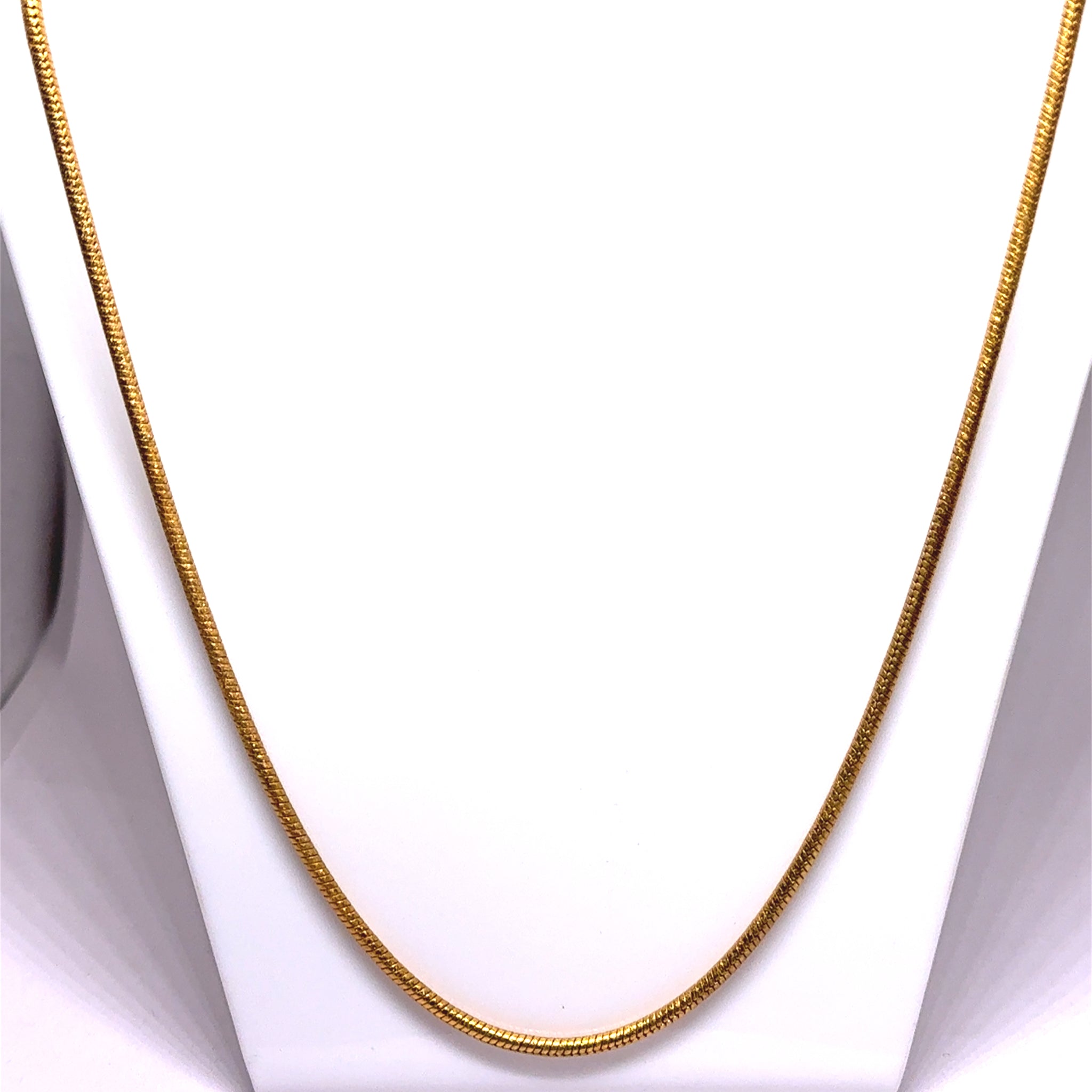 Gold plated Snake chain interlocked with granulated beads chain necklace Jewelry