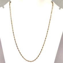 Yellow Gold Plated Sausage Bead-Bar Chain Necklace – Versatile Fashion Unisex Jewelry