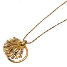 Yellow Plated Boho Style Sun Pendant 