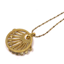Yellow Plated Boho Style Sun Pendant Stainless Steel Necklace – Festive Inspired Bohemian Statement Piece