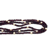 Natural Garnet Tyre Pearl Button Gemstone Necklace